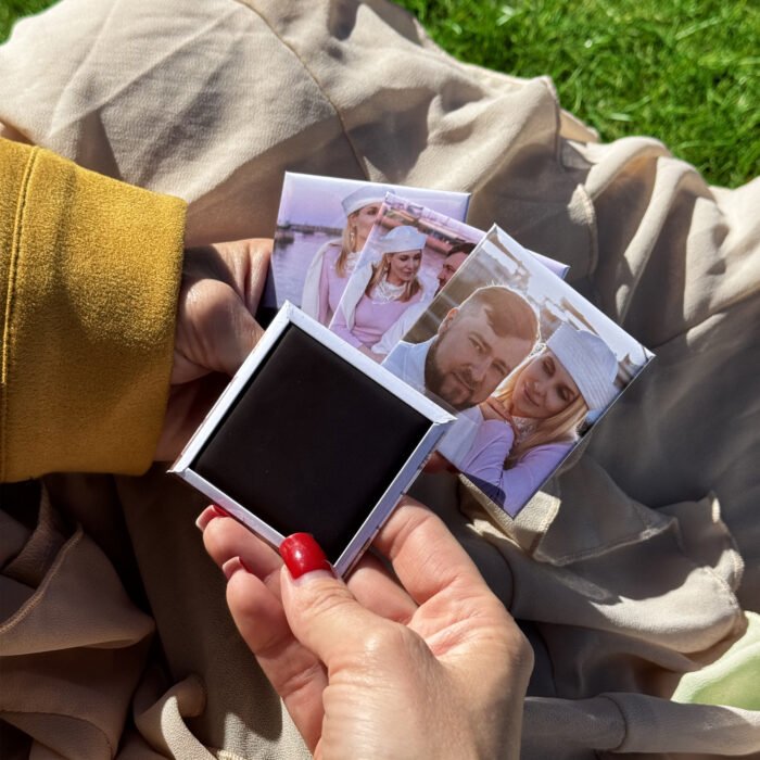 Fridge Photo Magnets with Metal Shells size 2.5x2.5in (63.5x63.5mm) - Image 2