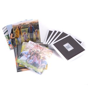 square custom metal photo magnet with photo print